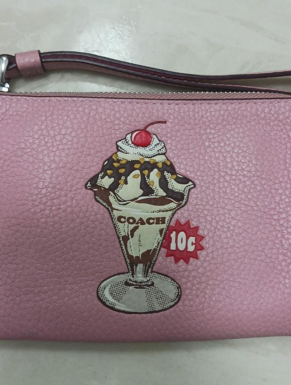 authentic Coach ice cream wristlet wallet